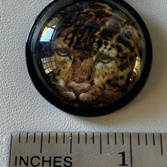 Necklace leopard big cat face - Picture 7 of 8